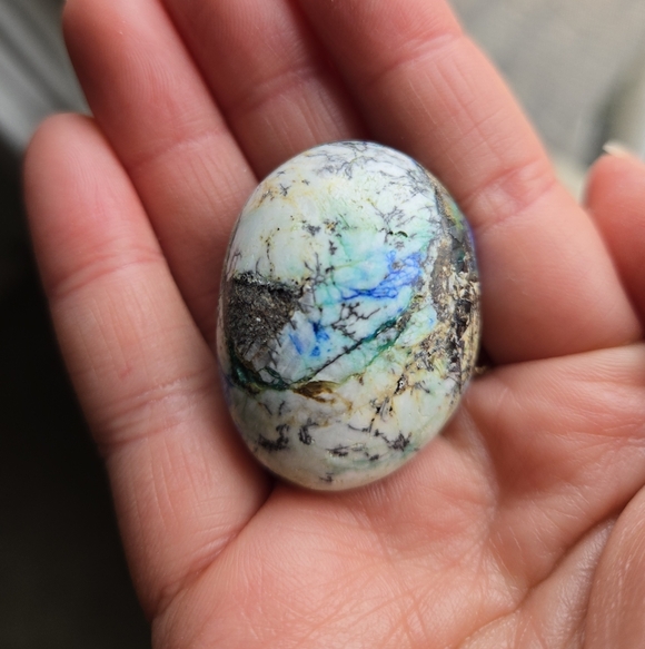 Azurite In Barite - Picture 5 of 5